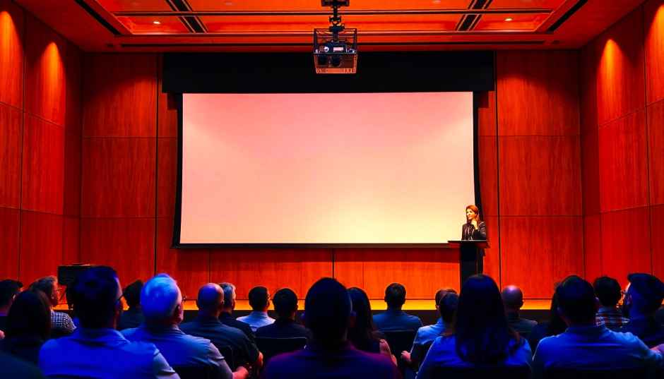 Which companies offer projector screen rental for corporate events nearby ?